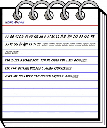 Highlander Regular animated font preview Highlander Regular animated font preview