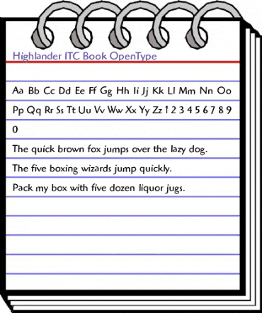 Highlander ITC Book Regular animated font preview Highlander ITC Book Regular animated font preview