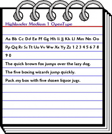 ITC Highlander Medium animated font preview