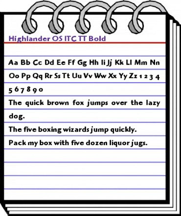 Highlander OS ITC TT Bold animated font preview Highlander OS ITC TT Bold animated font preview