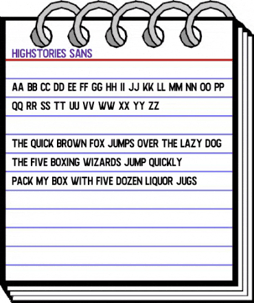 Highstories Sans Regular animated font preview Highstories Sans Regular animated font preview