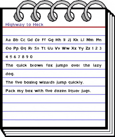 Highway to Heck Regular animated font preview Highway to Heck Regular animated font preview