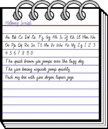 Hilburg Script Regular animated font preview Hilburg Script Regular animated font preview