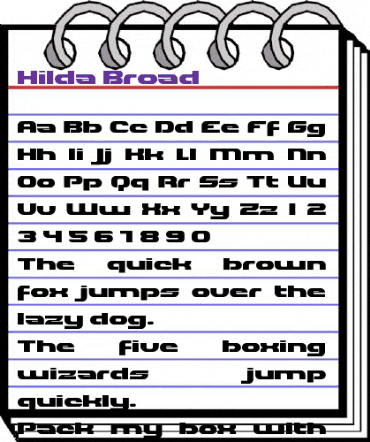 Hilda Broad animated font preview Hilda Broad animated font preview