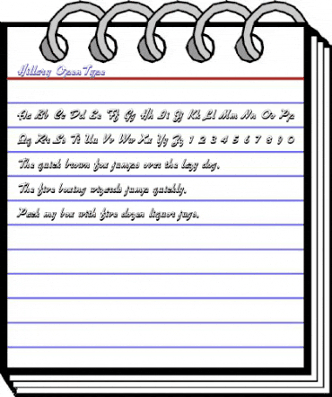 Hillary Regular animated font preview