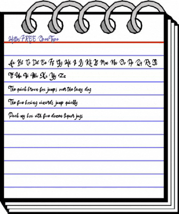 Hilles FREE Regular animated font preview Hilles FREE Regular animated font preview