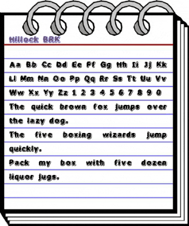 Hillock (BRK) Regular animated font preview Hillock (BRK) Regular animated font preview