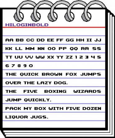 HILOGINBOLD Regular animated font preview HILOGINBOLD Regular animated font preview