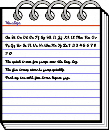 Himalaya Regular animated font preview Himalaya Regular animated font preview