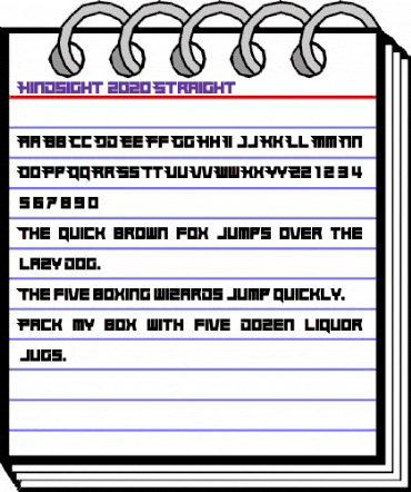 Hindsight 2020 Straight Regular animated font preview Hindsight 2020 Straight Regular animated font preview