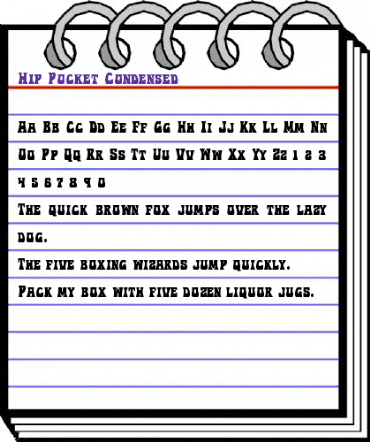 Hip Pocket Condensed Condensed animated font preview