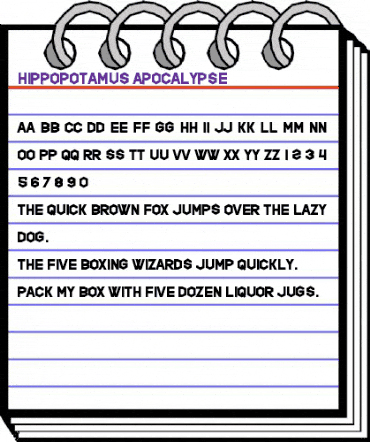 Hippopotamus Apocalypse Regular animated font preview Hippopotamus Apocalypse Regular animated font preview