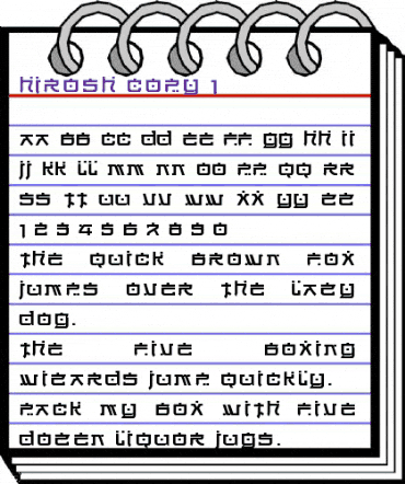 Hirosh Normal animated font preview