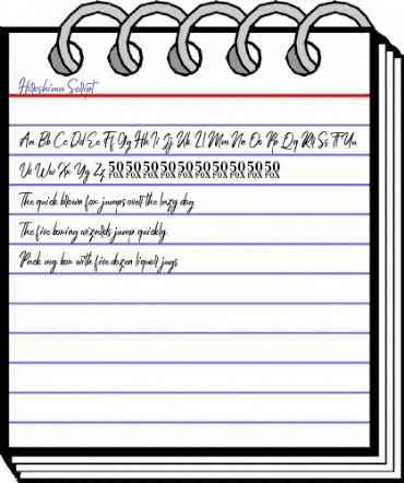 Hiroshima Script Regular animated font preview Hiroshima Script Regular animated font preview