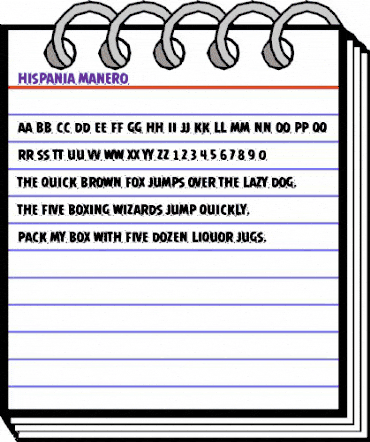 Hispania Manero Regular animated font preview Hispania Manero Regular animated font preview