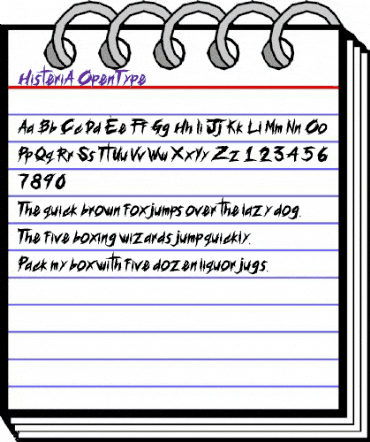 HisteriA Regular animated font preview HisteriA Regular animated font preview
