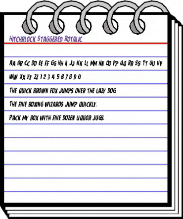 Hitchblock Staggered Rotalic Italic animated font preview Hitchblock Staggered Rotalic Italic animated font preview