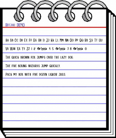 Hitjau DEMO Regular animated font preview Hitjau DEMO Regular animated font preview