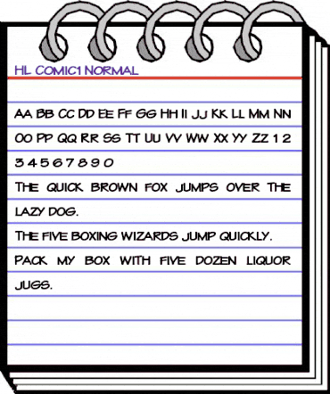 HL Comic1 Normal animated font preview