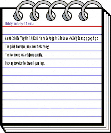 HobbyCondensed Normal animated font preview HobbyCondensed Normal animated font preview