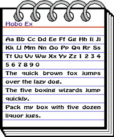 Hobo Ex Regular animated font preview