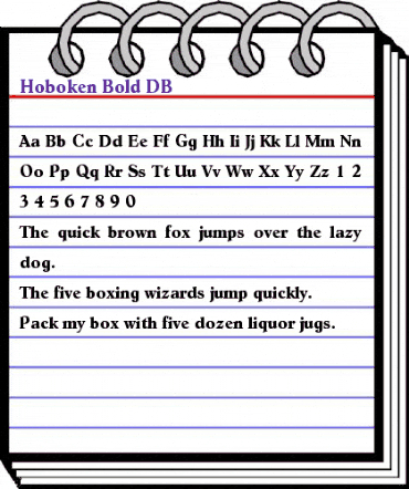Hoboken DB Bold animated font preview Hoboken DB Bold animated font preview