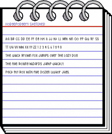 Hodgepodgery Sketched Regular animated font preview Hodgepodgery Sketched Regular animated font preview