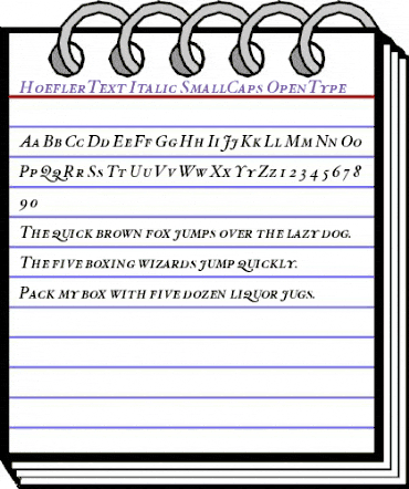 HoeflerText Italic-SmallCaps animated font preview HoeflerText Italic-SmallCaps animated font preview