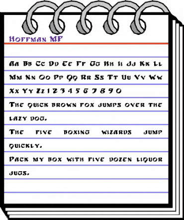 Hoffman MF Regular animated font preview Hoffman MF Regular animated font preview