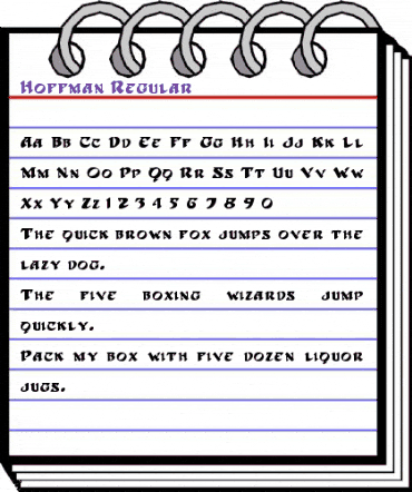Hoffman Regular animated font preview