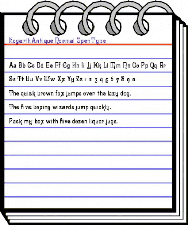 HogarthAntique Normal animated font preview HogarthAntique Normal animated font preview