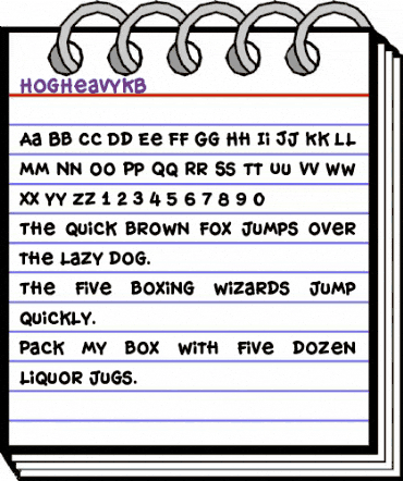 HogHeavyKB Regular animated font preview
