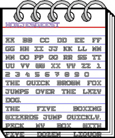 Hokjesgeest Regular animated font preview Hokjesgeest Regular animated font preview