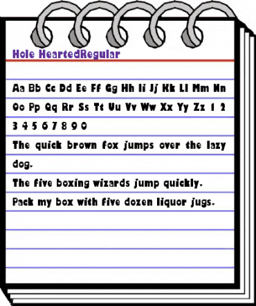 Hole-Hearted Regular animated font preview Hole-Hearted Regular animated font preview