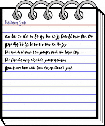 Holiday Sun Regular animated font preview Holiday Sun Regular animated font preview