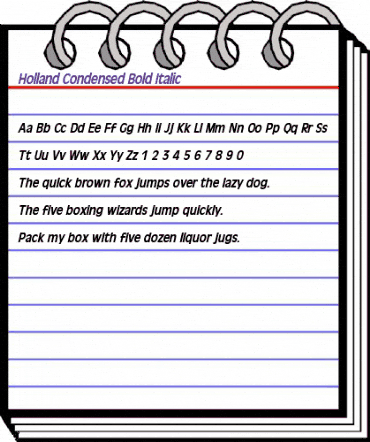 Holland-Condensed Bold Italic animated font preview Holland-Condensed Bold Italic animated font preview