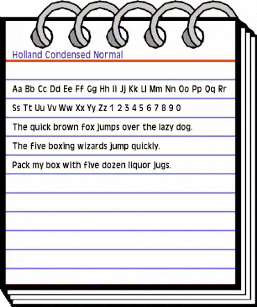 Holland-Condensed Normal animated font preview