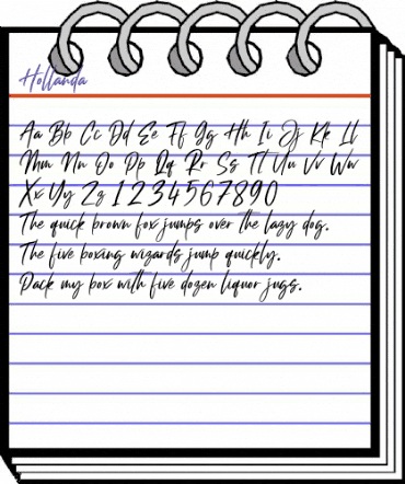 Hollanda Regular animated font preview Hollanda Regular animated font preview