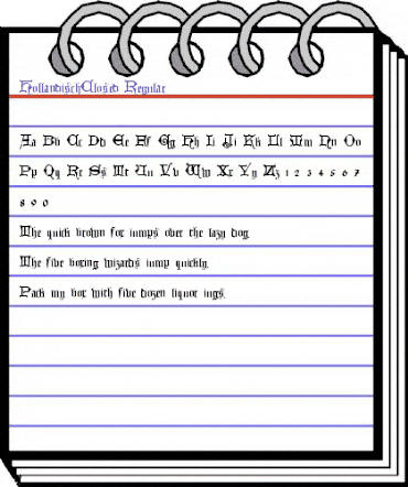 Hollandisch Closed Regular animated font preview Hollandisch Closed Regular animated font preview