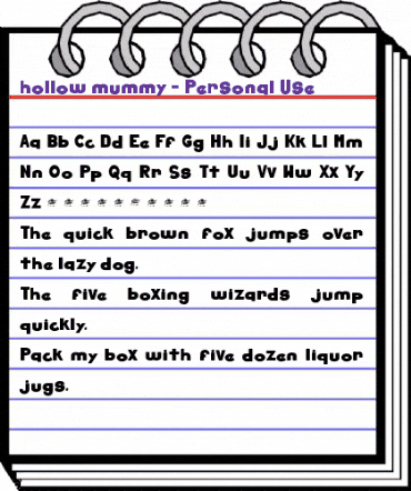 hollow mummy - Personal Use Regular animated font preview hollow mummy - Personal Use Regular animated font preview