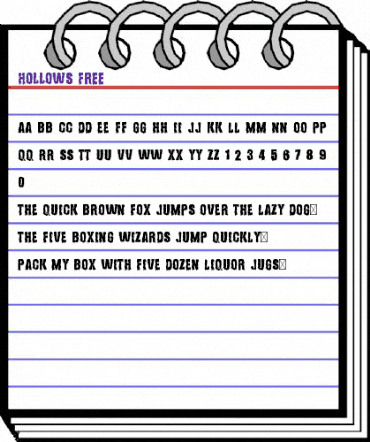 Hollows Free Regular animated font preview Hollows Free Regular animated font preview