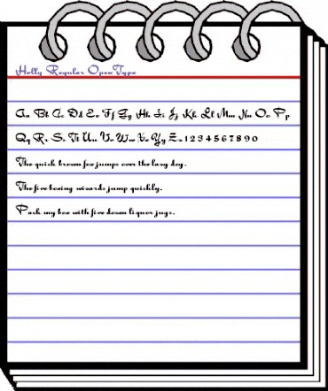 Holly Regular animated font preview Holly Regular animated font preview