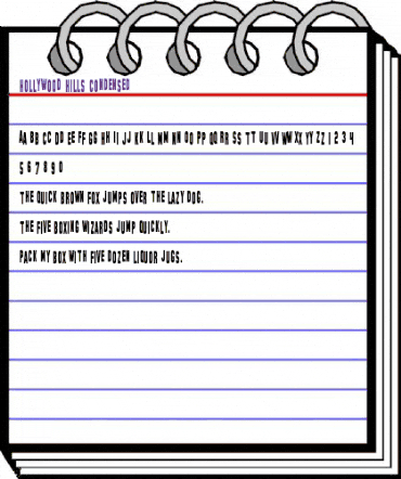 Hollywood Hills Condensed Regular animated font preview Hollywood Hills Condensed Regular animated font preview