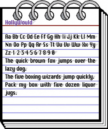 HollyWould Regular animated font preview HollyWould Regular animated font preview