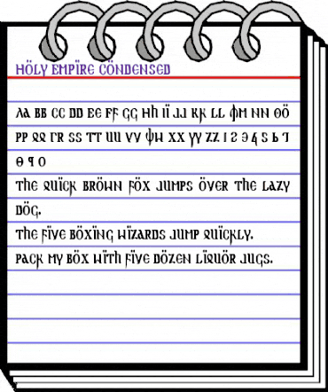 Holy Empire Condensed Condensed animated font preview Holy Empire Condensed Condensed animated font preview