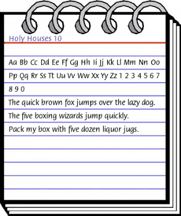 Holy Houses 10 Regular animated font preview