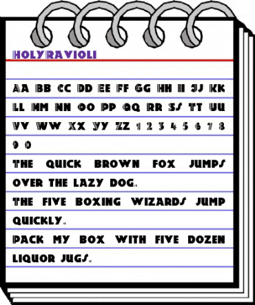 HolyRavioli Regular animated font preview HolyRavioli Regular animated font preview