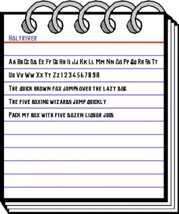 Holyriver Regular animated font preview Holyriver Regular animated font preview