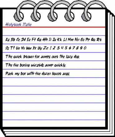 Holyrock Italic animated font preview Holyrock Italic animated font preview