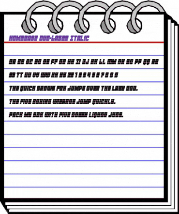 Homebase Duo-Laser Italic Regular animated font preview Homebase Duo-Laser Italic Regular animated font preview